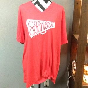 Oklahoma Sooners v neck tshirt